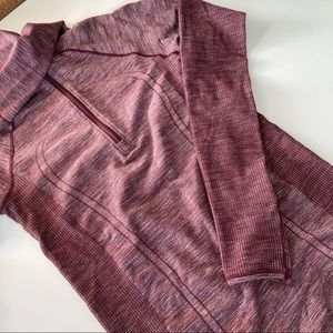 Lululemon Maroon Fitted Pull Over 1/4 Zip - 6